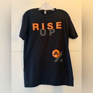 Next Level Apparel Black‎ and Orange Short Sleeve Tee